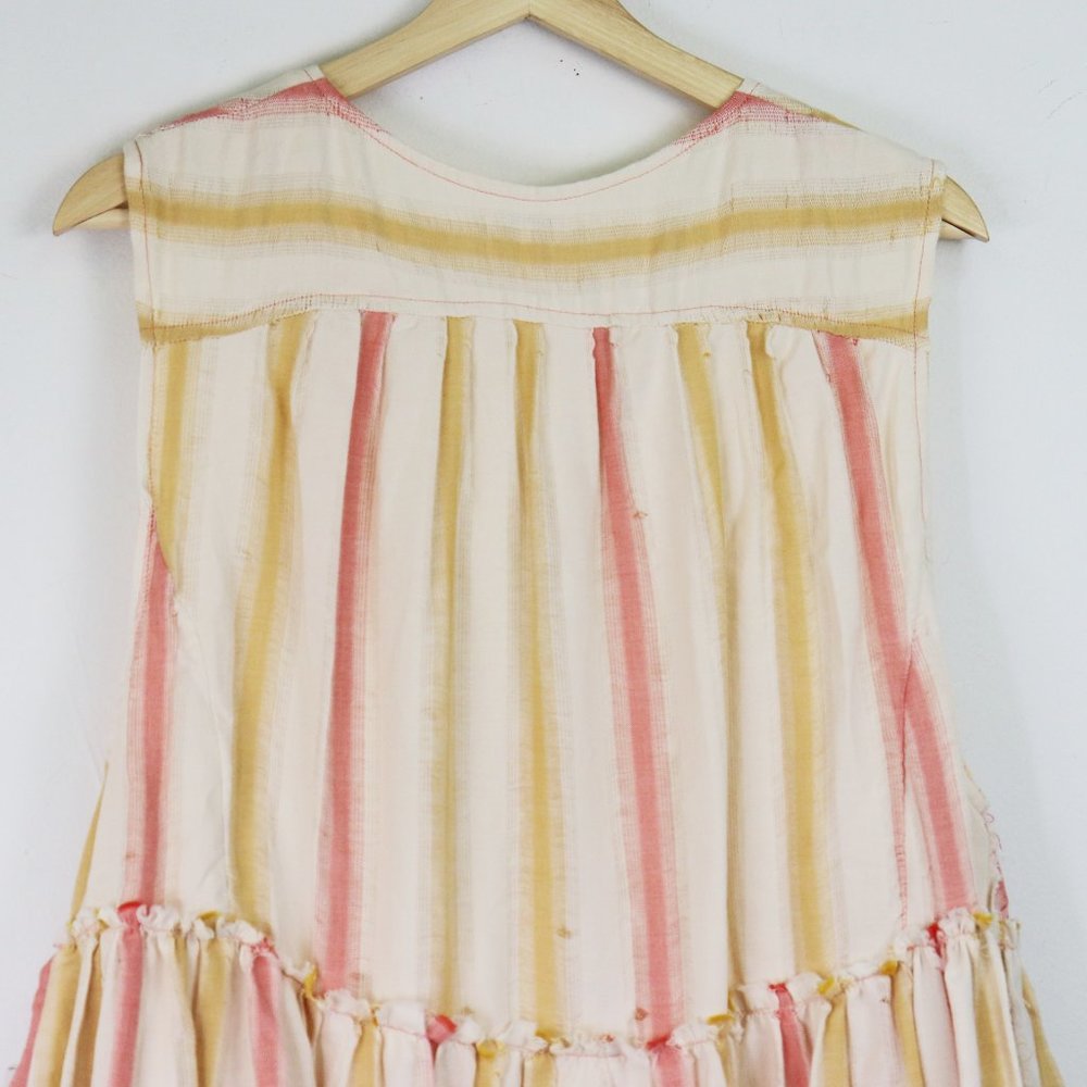NWT Free People Do It Again Frayed Trim Mini Dress Fresh Almond Stripe Small - Picture 10 of 14